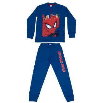 Pigiama Spiderman Marvel Maniche Lunghe Blu