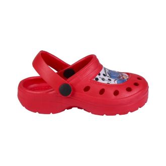 Sandalo simil crocs Miraculous LadyBug ROSSO