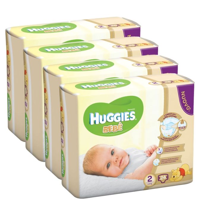 Huggies Bebè Taglia 2 - Pacco Scorta da 96 Pannolini