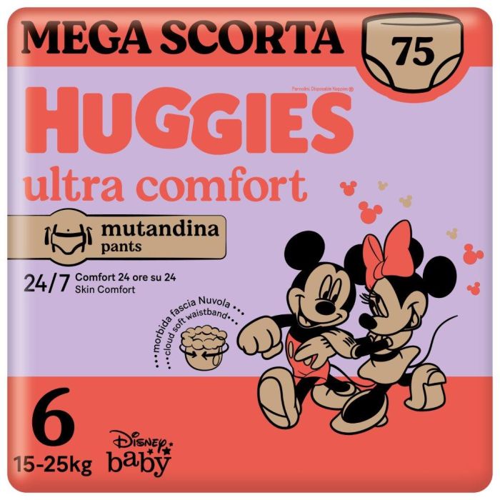 Huggies Ultra Comfort Mutandina Taglia 6 Mega Pack 84 Pannolini