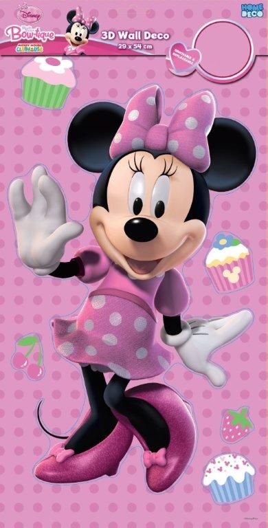 Disney Minnie Coppia di Adesivi Murali 3D 29x54cm