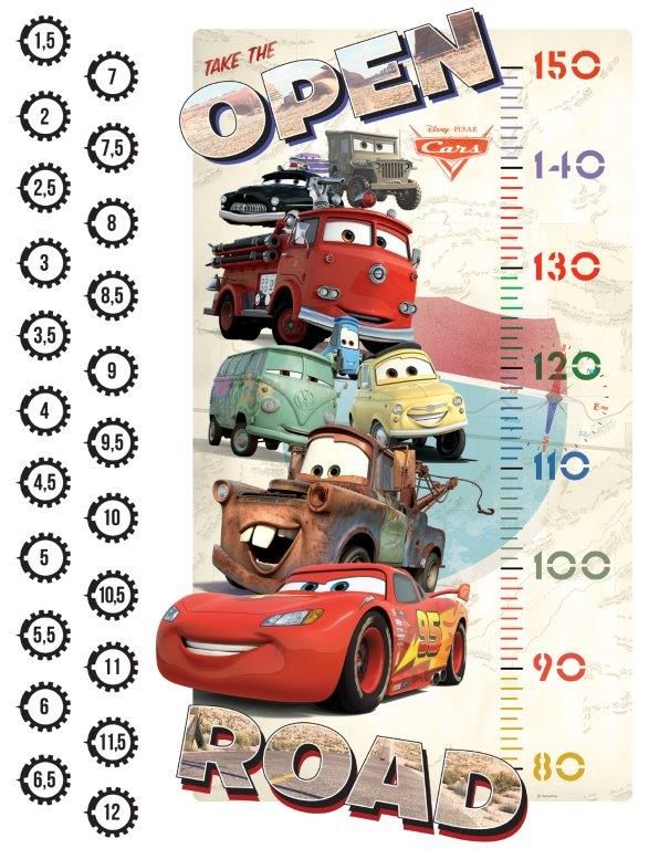 Metro Da Parete Adesivo Cars Disney Pixar